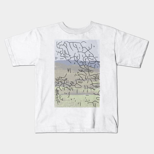 line art abstract Kids T-Shirt by NJORDUR